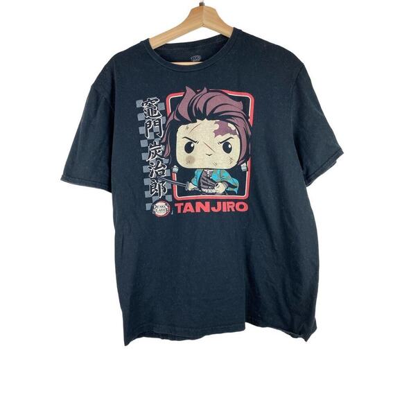 Funko Pop Demon Slayer L Tanjiro Black T-Shirt - Picture 1 of 4